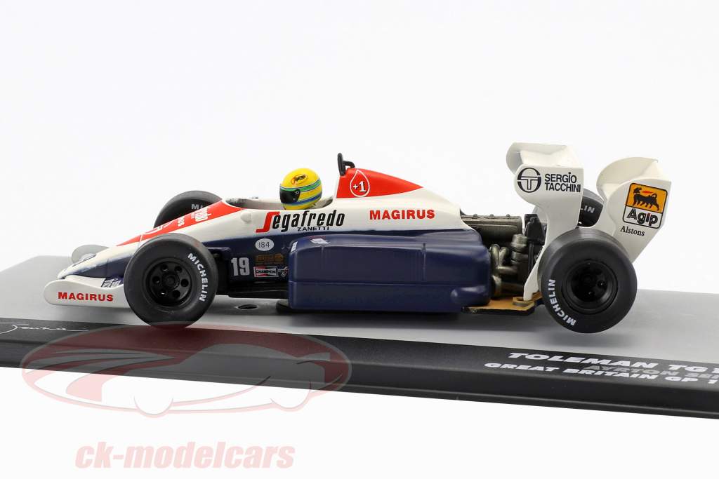 Ayrton Senna Toleman TG184 #19 третий Британская GP формула 1 1984 1:43 Altaya