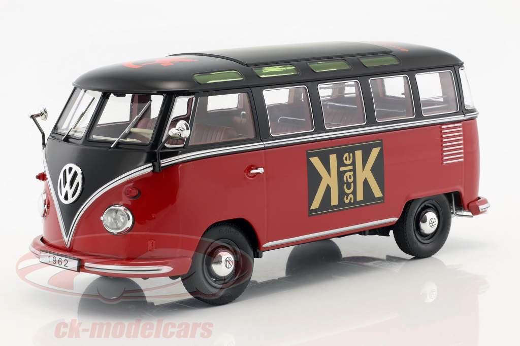 Volkswagen VW Bulli T1 Samba "Toy Fair Nürnberg 2019" year 1962 red / black 1:18 KK-Scale