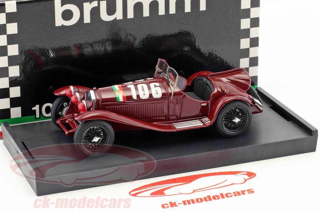 Alfa Romeo 8C 2300 #106 победитель Mille Miglia 1932 Borzacchini, Bignami 1:43 Brumm