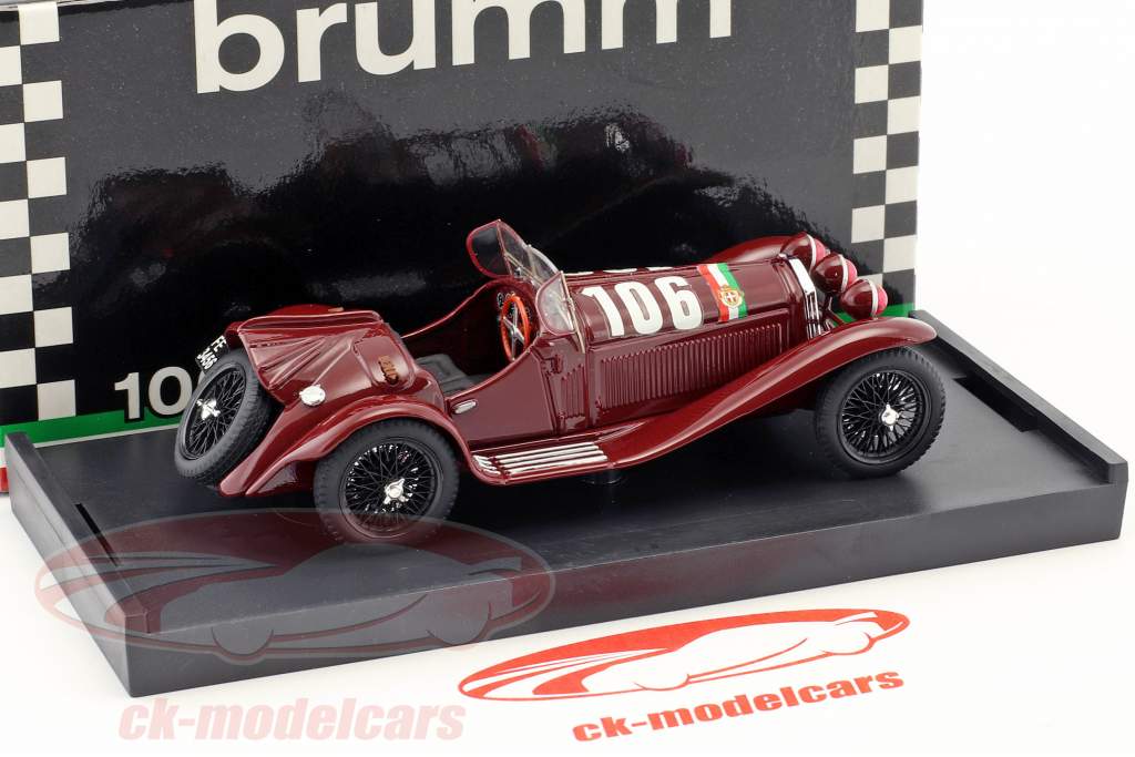 Alfa Romeo 8C 2300 #106 vincitore Mille Miglia 1932 Borzacchini, Bignami 1:43 Brumm