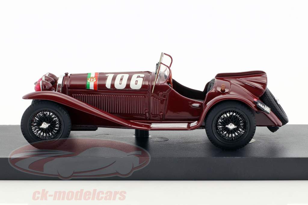 Alfa Romeo 8C 2300 #106 gagnant Mille Miglia 1932 Borzacchini, Bignami 1:43 Brumm