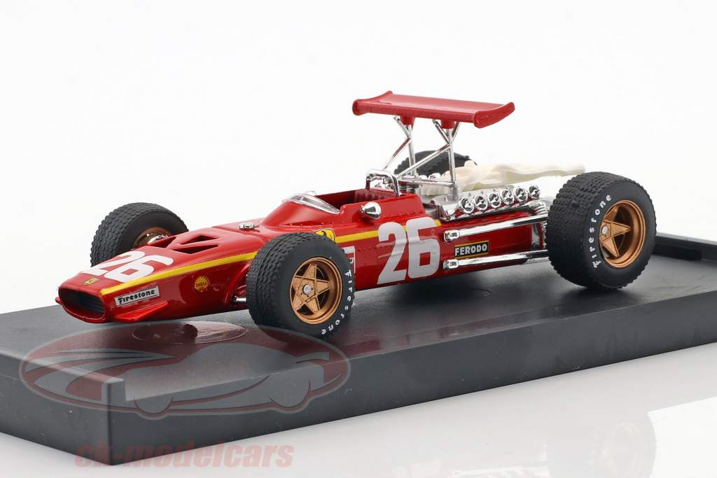 Jacky Ickx Ferrari 312 F1 #26 vincitore Francia GP formula 1 1968 1:43 Brumm