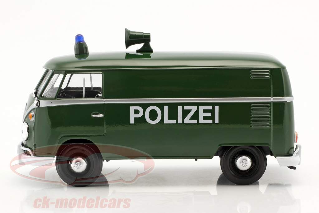 Volkswagen VW Type 2 T1 バン 警察 グリーン 1:24 MotorMax