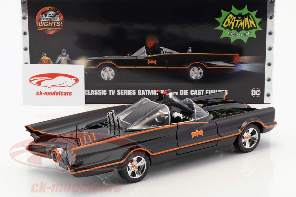 Batmobile Classic TV Series 1966 Com Batman e Robin figura 1:18 Jada Toys