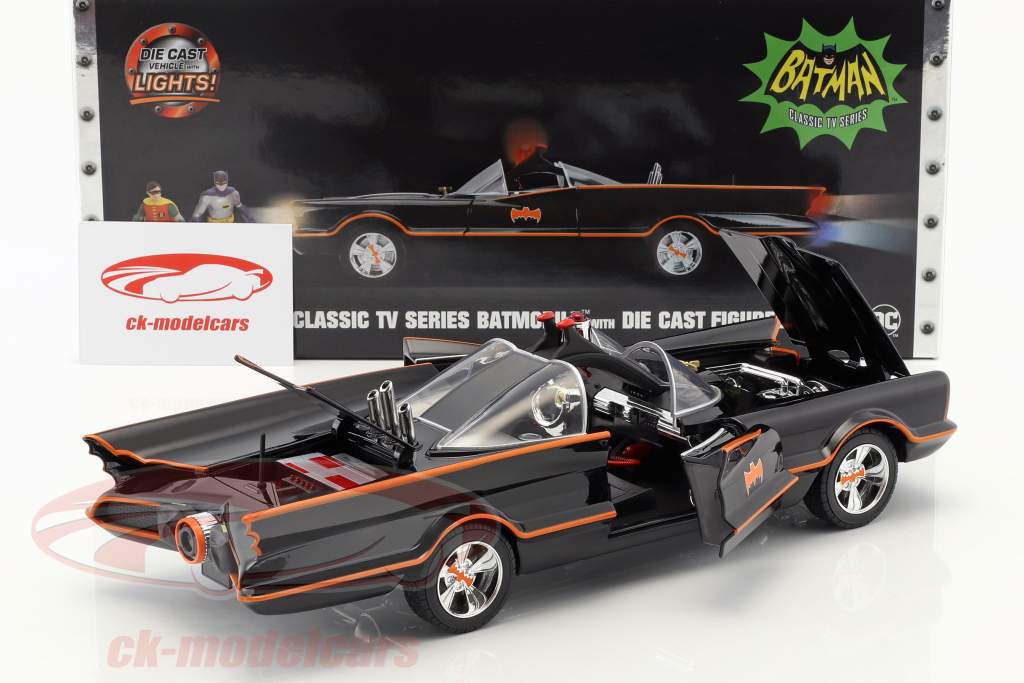 Batmobile Classic TV Series 1966 mit Batman und Robin Figur 1:18 Jada Toys