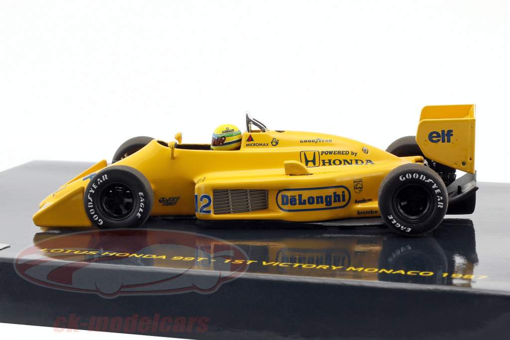 A. Senna Lotus Honda 99T 1st Victory GP Monaco fórmula 1 1987 1:43 Minichamps