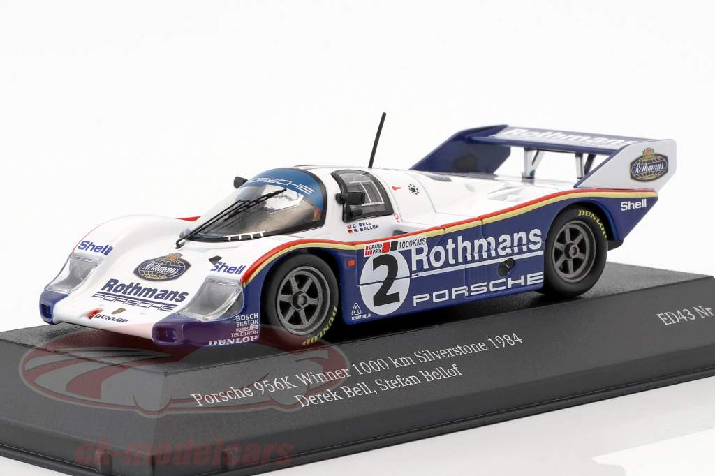 Porsche 956K #2 winnaar 1000km Silverstone 1984 Bellof, Bell 1:43 CMR