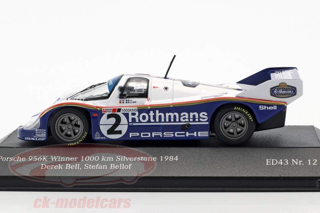 Porsche 956K #2 ganador 1000km Silverstone 1984 Bellof, Bell 1:43 CMR