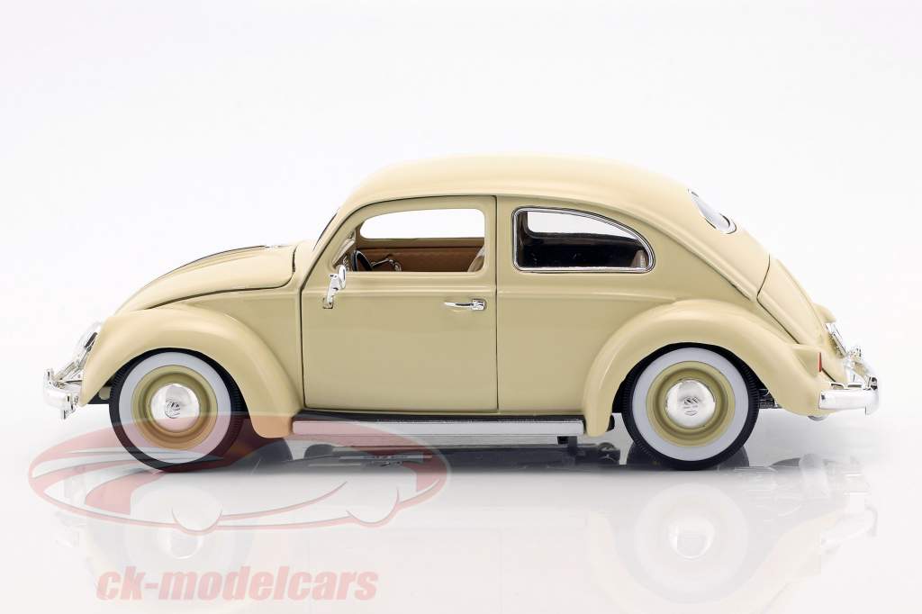 Volkswagen VW Käfer Beetle cream 1955 1:18 Bburago