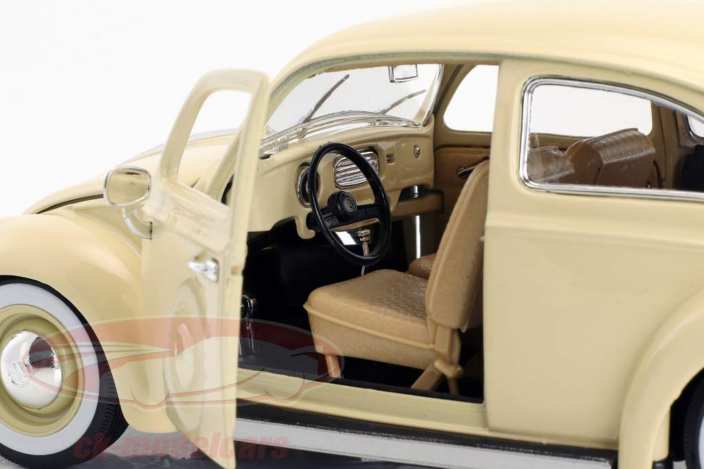 Volkswagen Beetle VW Beetle crème / crème depuis 1955 1:18 Bburago