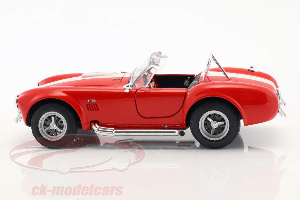 Shelby Cobra SC 427 Baujahr 1965 rot / weiß 1:24 Welly