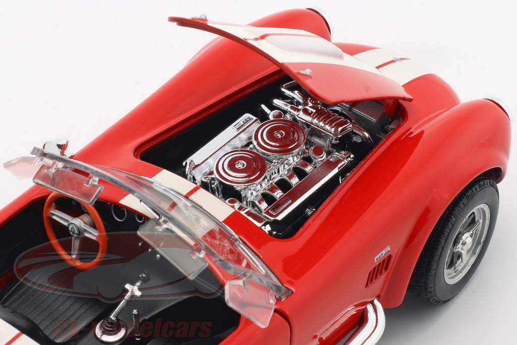 Shelby Cobra SC 427 année de construction 1965 rouge / blanc 1:24 Welly