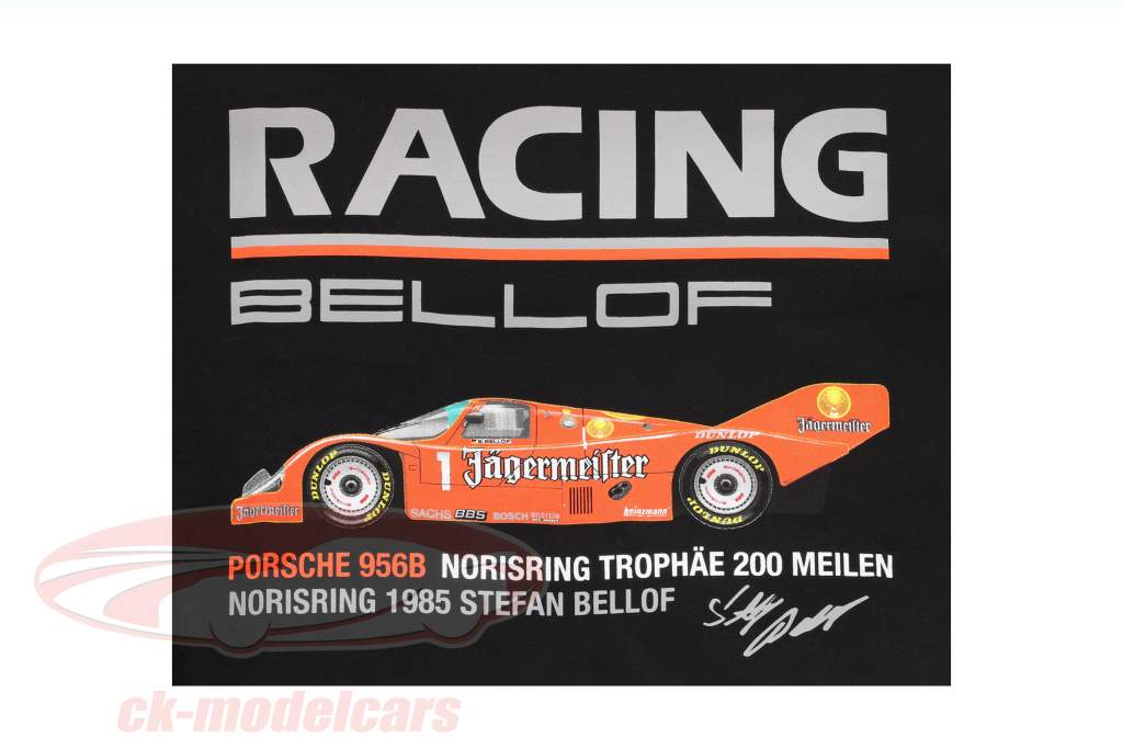 Stefan Bellof Porsche 956B T-Shirt Norisring Trophäe 200 Meilen Norisring 1985 schwarz