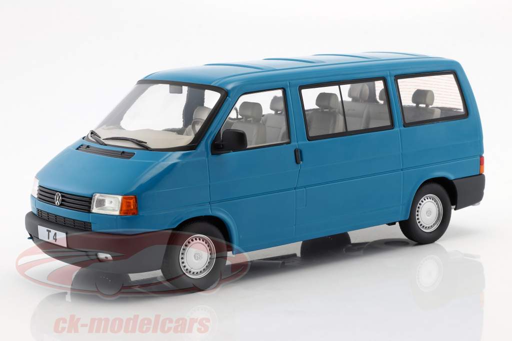 Volkswagen VW T4 bus Caravelle Bouwjaar 1992 turkoois 1:18 KK-Scale
