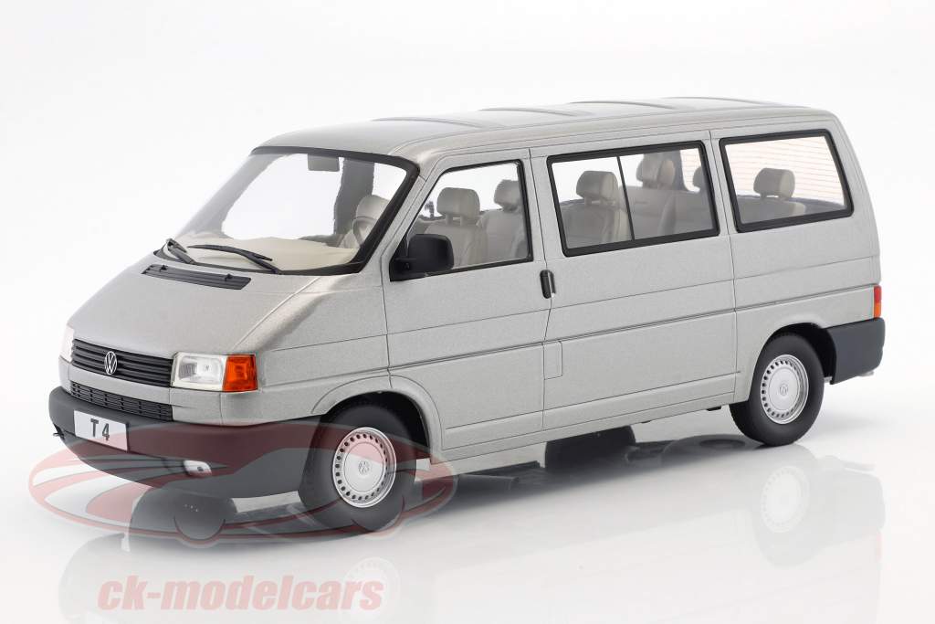 Volkswagen VW T4 autobús Caravelle año de construcción 1992 gris metálico 1:18 KK-Scale