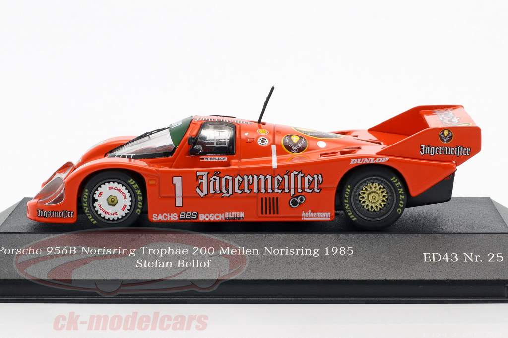 Porsche 956B #1 5th Norisring Trophy 200 miles Norisring 1985 Bellof 1:43 CMR