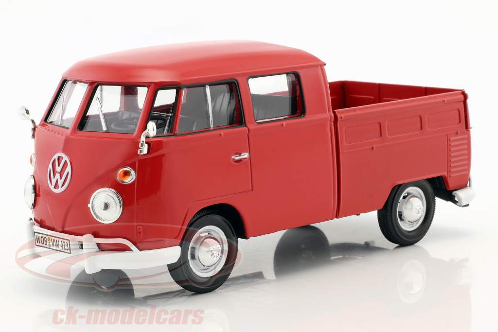 Volkswagen VW Type 2 cabina doppia rosso 1:24 MotorMax