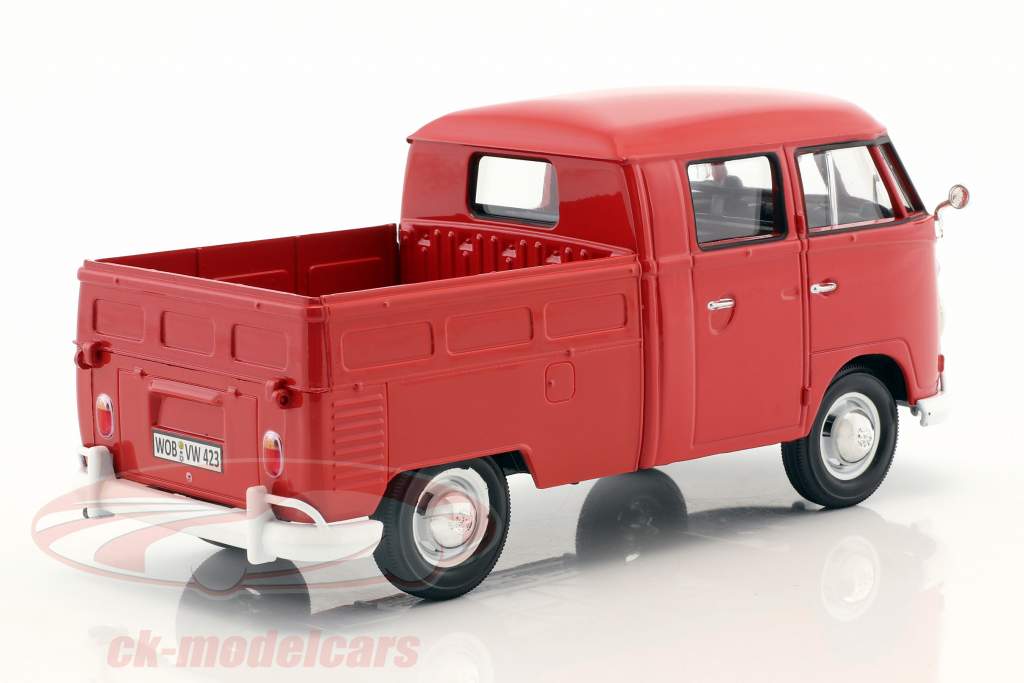Volkswagen VW Type 2 cabine dupla vermelho 1:24 MotorMax