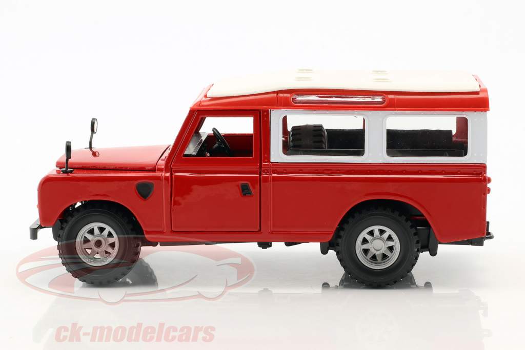 Land Rover Series II rojo / blanco 1:24 Bburago