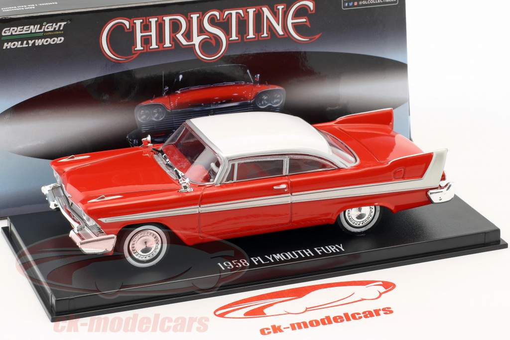 Plymouth Fury year 1958 Movie Christine (1983) red / white / silver 1:43 Greenlight