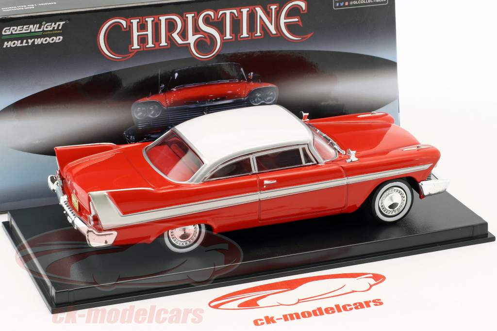 Plymouth Fury año de construcción 1958 película Christine (1983) rojo / blanco / plata 1:43 Greenlight