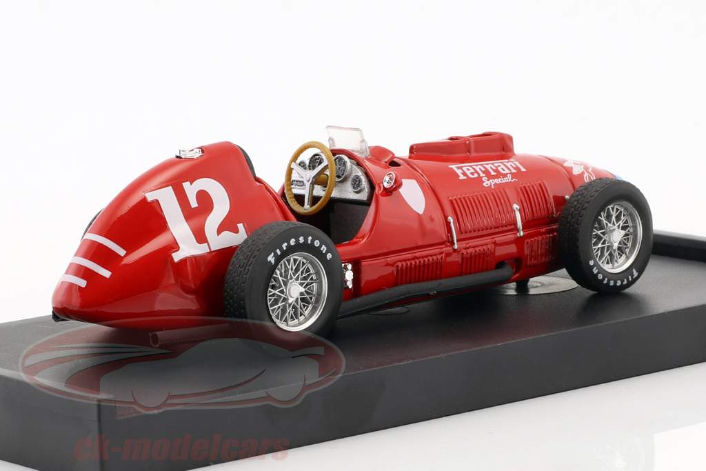 Alberto Ascari Ferrari 375 #12 Rookie Test Indianapolis champion du monde F1 1952 1:43 Brumm