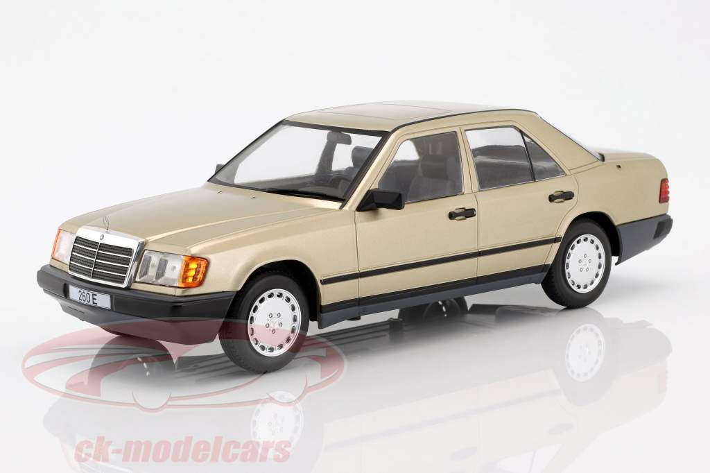 Mercedes-Benz 260 E (W124) Bouwjaar 1984 goud metalen 1:18 Model Car Group