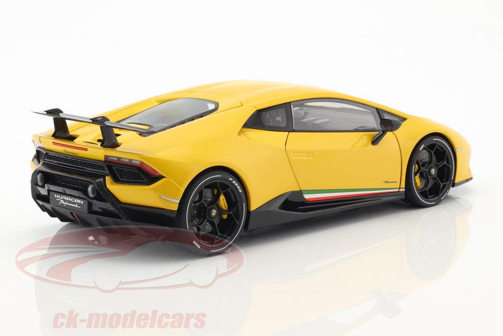 Lamborghini Huracan Performante ano de construção 2017 pérola amarelo 1:18 AUTOart