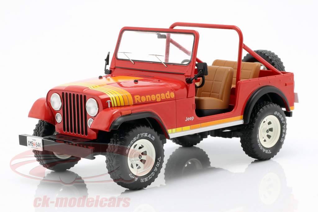 Jeep CJ-7 Renegade year 1976 red 1:18 Model Car Group