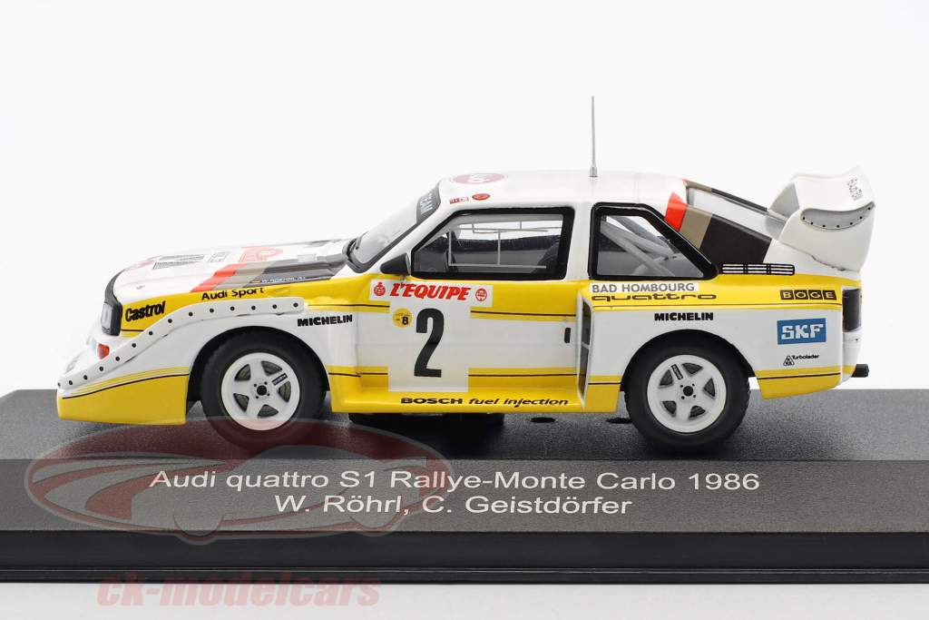 Audi Quattro Sport E2 #2 4 ° Rallye Monte Carlo 1986 Röhrl, Geistdörfer 1:43 CMR