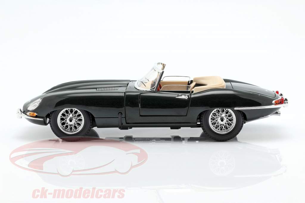 Jaguar E-Type Cabriolet Baujahr 1961 dunkelgrün 1:18 Bburago