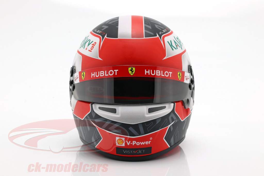Charles Leclerc Ferrari SF90 #16 formel 1 2019 hjelm 1:2 Bell