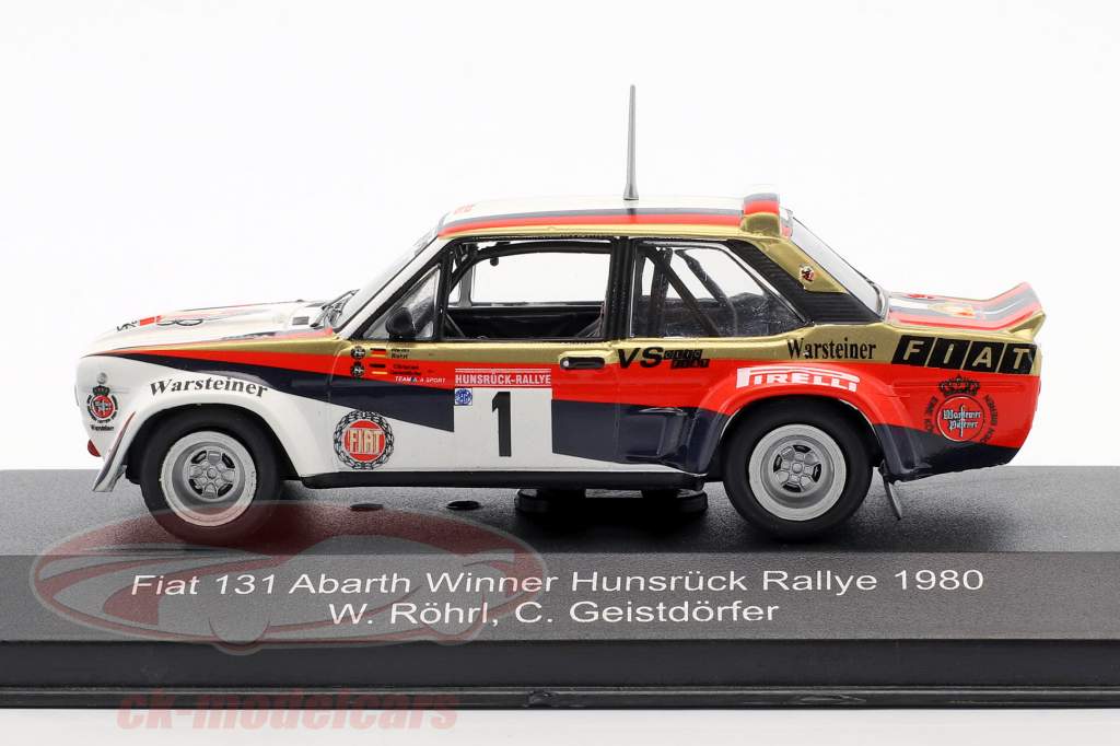 Fiat 131 Abarth #1 gagnant Hunsrück Rallye 1980 Röhrl, Geistdörfer 1:43 CMR