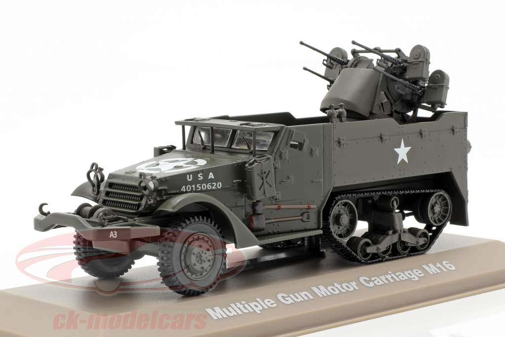 Multiple Gun Motor Carriage Militär US Army dunkeloliv 1:43 Atlas