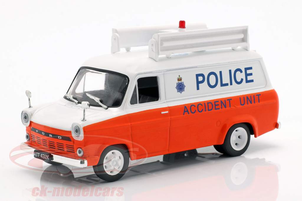 Ford Transit MK I Police Accidence Unit bianco / arancione in bolla 1:43 Altaya