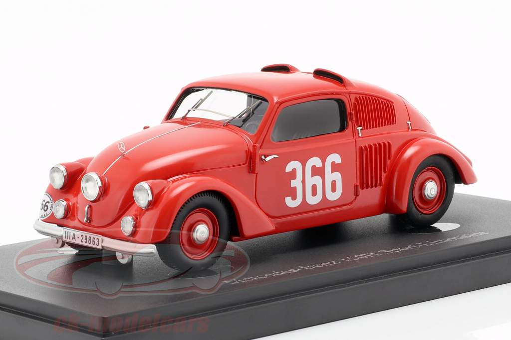 Mercedes-Benz 150H #366 sport Sedan ano de construção 1934 vermelho 1:43 AutoCult