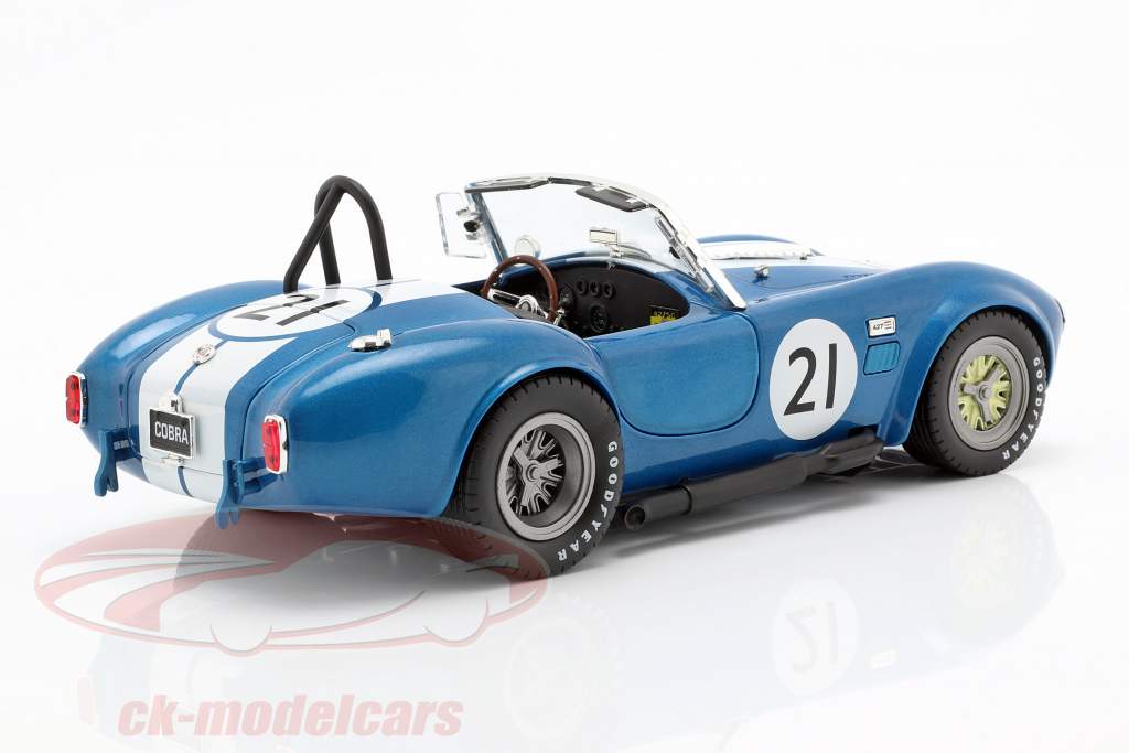 Shelby Cobra 427 Racing #21 1965 azul / blanco 1:18 CMR