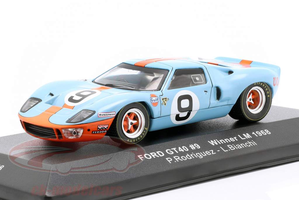 Ixo 1:43 Ford GT40 Gulf #9 勝者 24h LeMans 1968 Rodriguez, Bianchi 