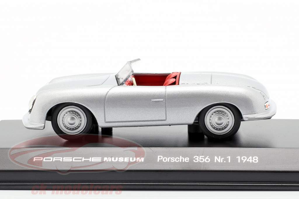 Porsche 356 No.1 année de construction 1948 argent 1:43 Welly