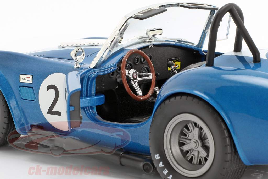 Shelby Cobra 427 Racing #21 1965 blu / bianco 1:18 CMR