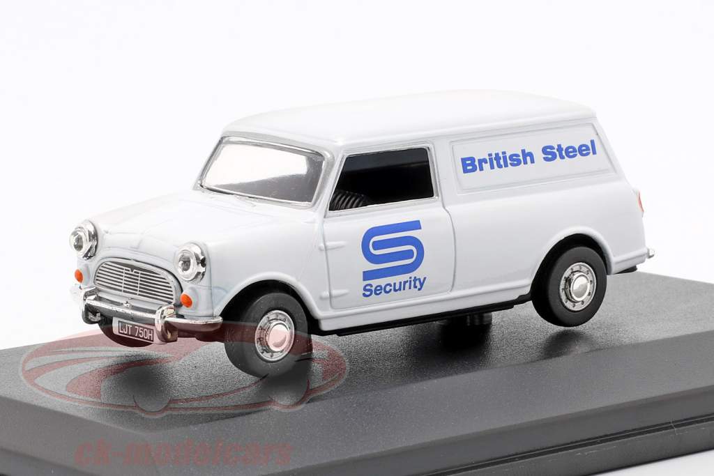 Austin Minivan British Steel Security bianco / blu 1:43 Oxford