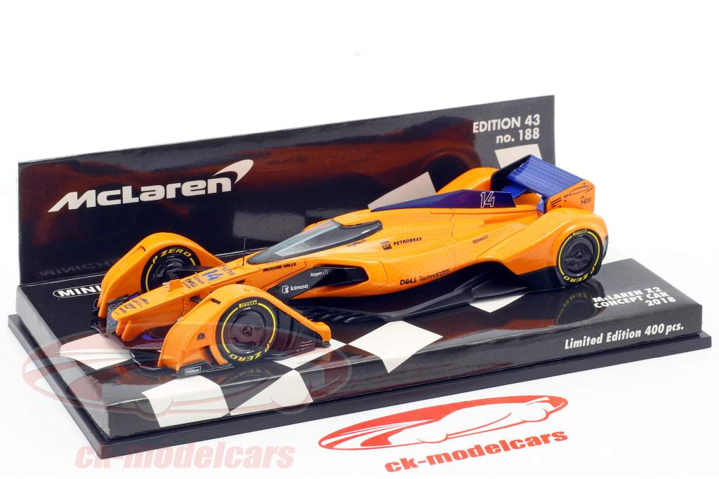McLaren MP-X2 Concept Car formule 1 2018 1:43 Minichamps