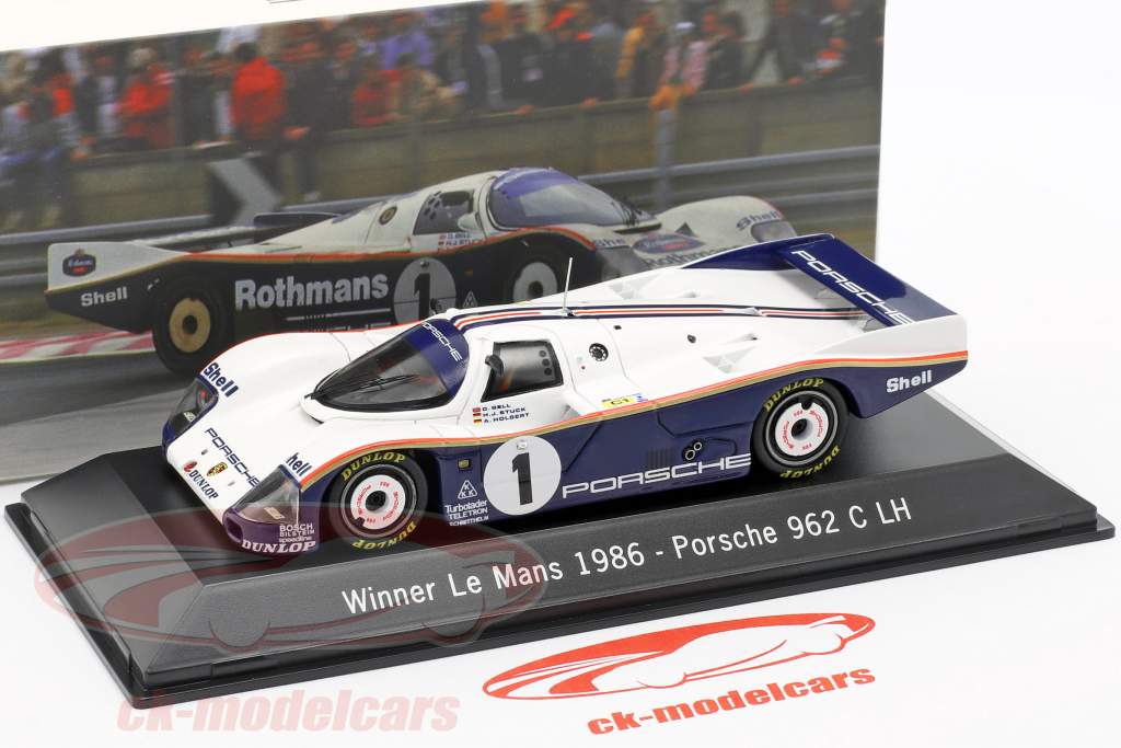 Porsche 962 C LH #1 Vencedor 24 LeMans 1986 Bell / Stuck / Holbert 1:43 Spark