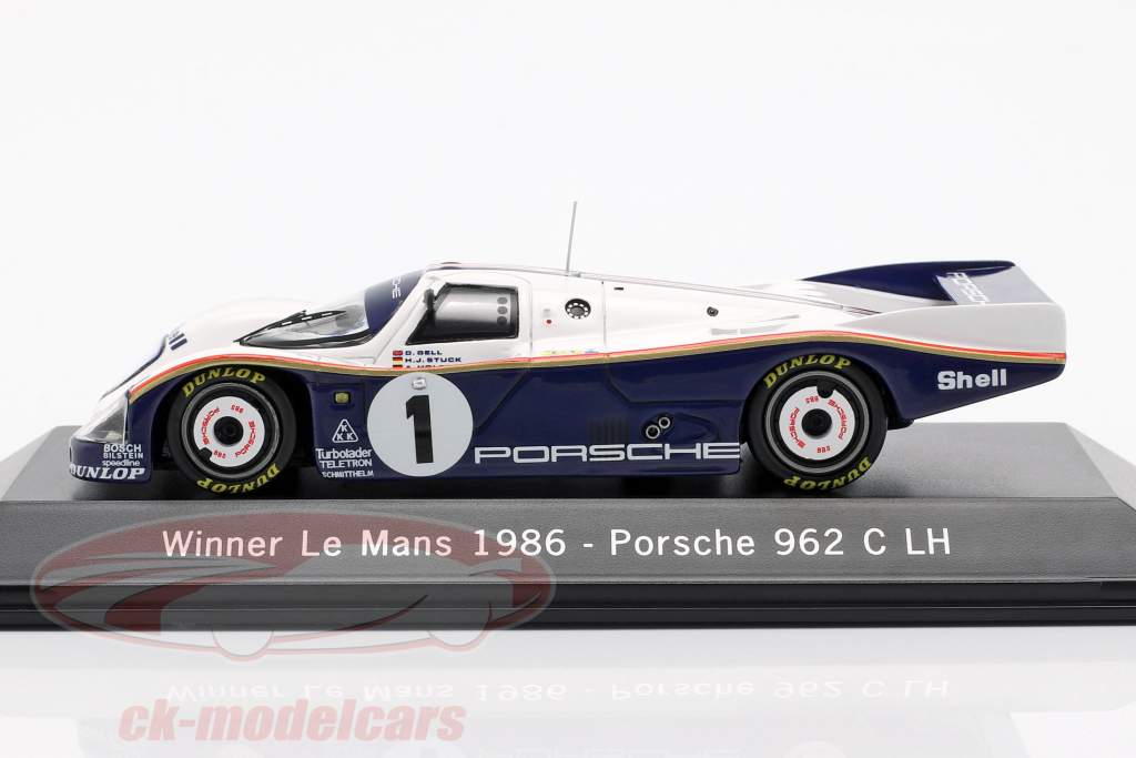 Porsche 962 C LH #1 Winnaar 24 LeMans 1986 Bell / Stuck / Holbert 1:43 Spark