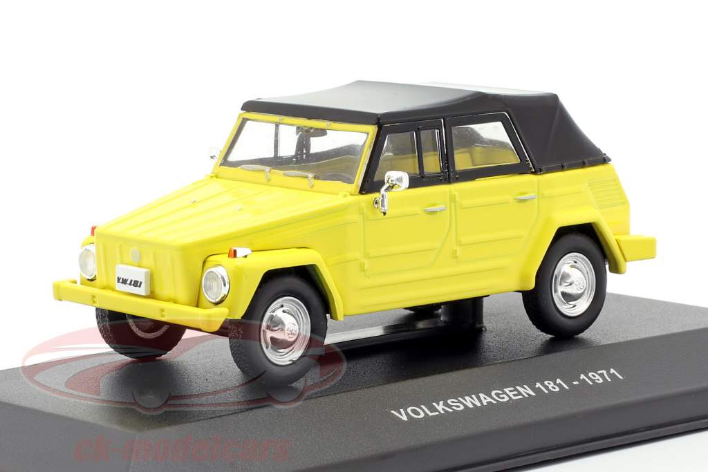 Volkswagen VW 181 The Thing ano de construção 1971 amarelo / preto 1:43 Solido
