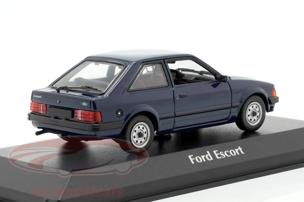 Ford Escort Opførselsår 1981 mørkeblå 1:43 Minichamps