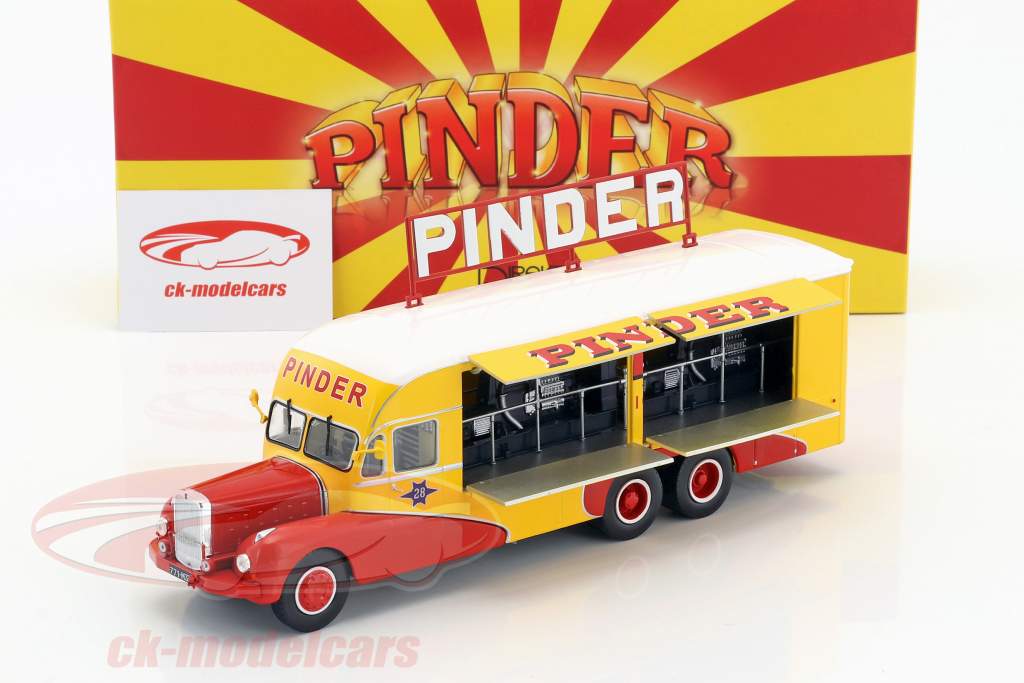 Bernard 28 électrique camion Pinder cirque année de construction 1951 jaune / rouge 1:43 Direkt Collections