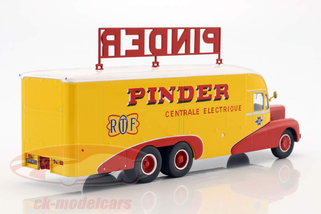 Bernard 28 électrique camion Pinder cirque année de construction 1951 jaune / rouge 1:43 Direkt Collections