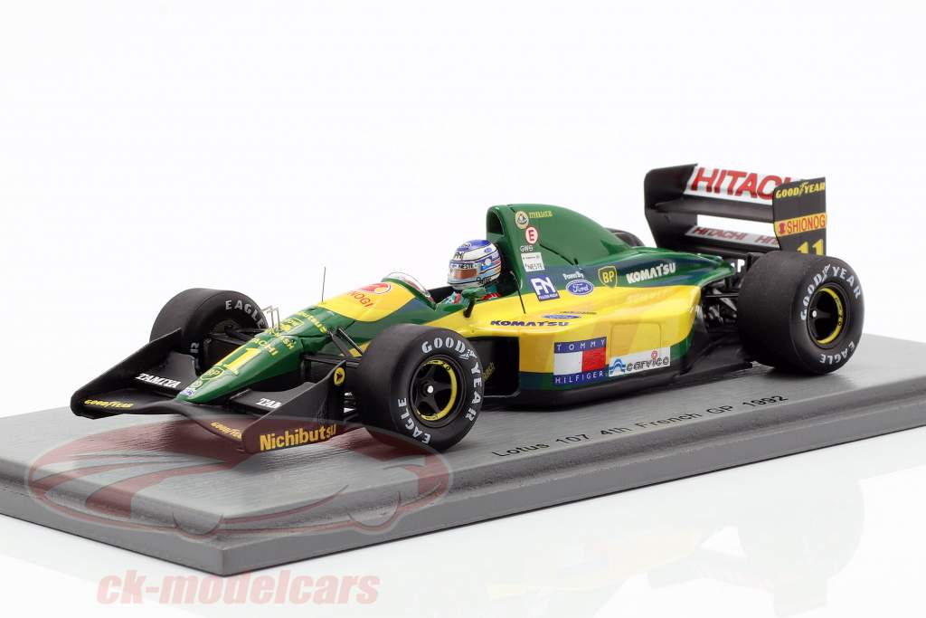 Mika Häkkinen Lotus 107 #11 4. fransk GP formel 1 1992 1:43 Spark