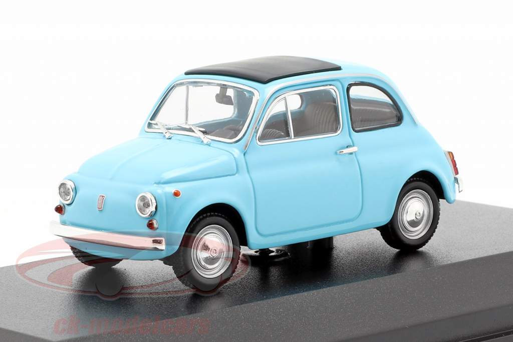 Fiat 500 L ano de construção 1965 azul claro 1:43 Minichamps
